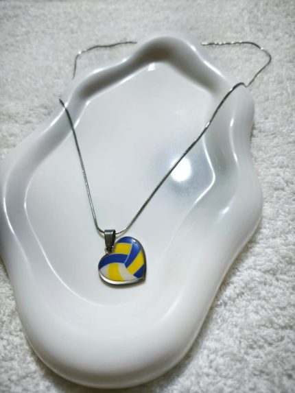 Cadena plateada en forma de Corazon - Volleyball